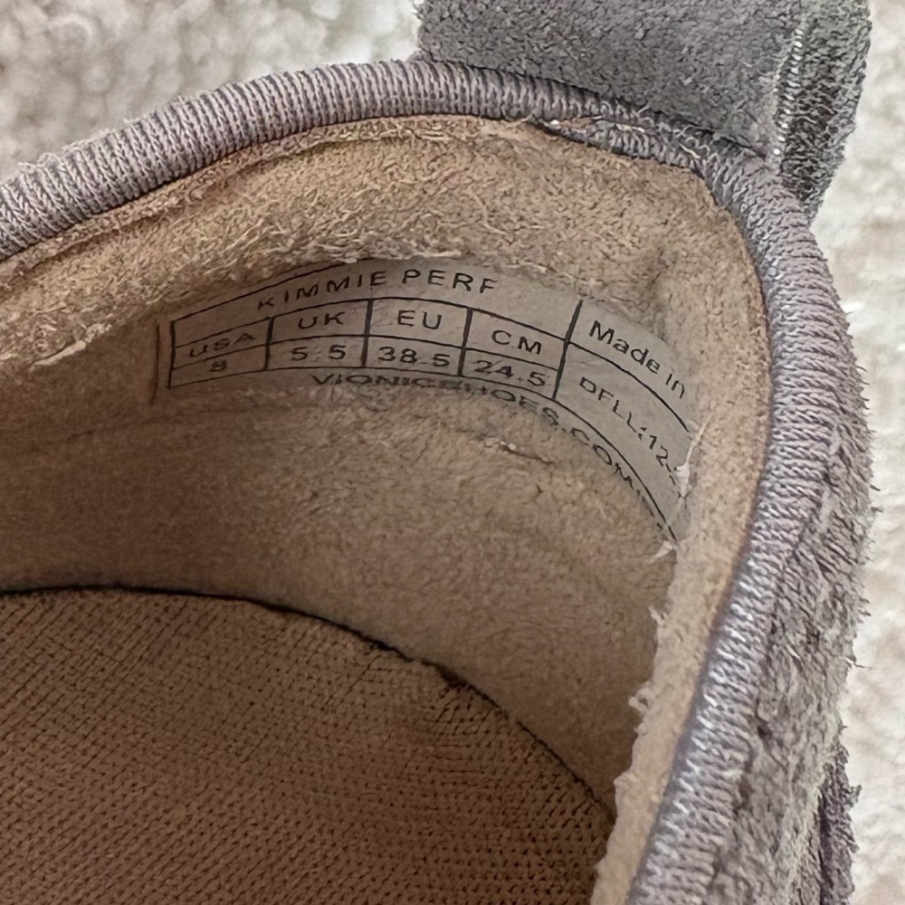 Vionic Women’s Kimmie Perf Slip-On Supportive Sneaker-Size: 8-Color: Gray Suede - Picture 4 of 6